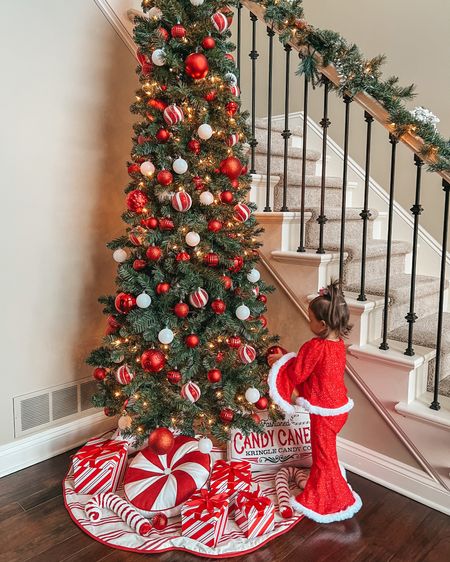 Christmas party outfit. Toddler girl Christmas outfit. Skinny Christmas tree. Target Christmas decor. Candy cane Christmas corner. Candy cane decor. Christmas entryway decor. 

#LTKkids #LTKHoliday #LTKGiftGuide
