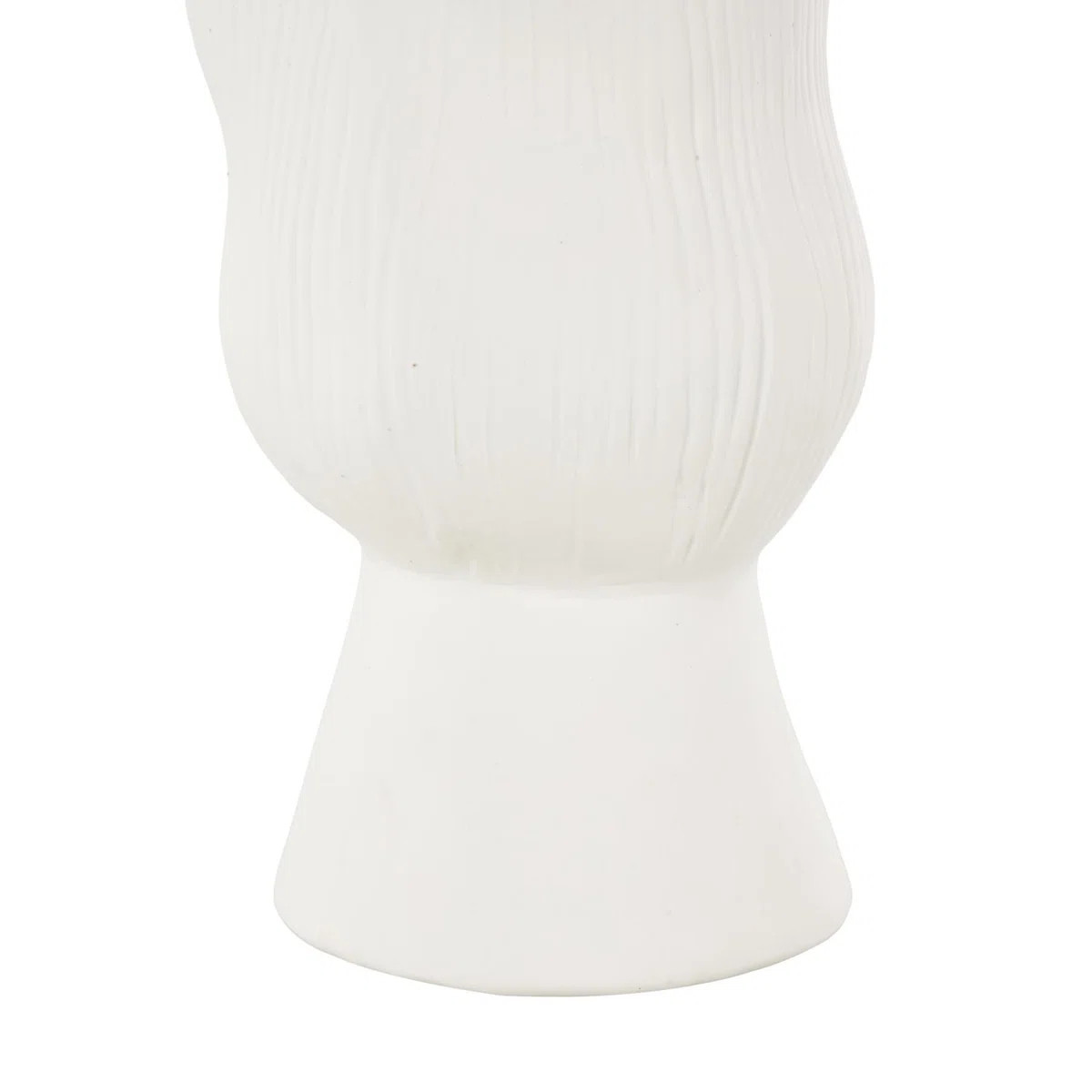 Bia Cole And Ceramic Floral Inspired Abstract Vase With Linear Grooves | Wayfair North America