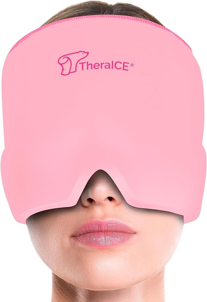 TheraICE Migraine Relief Cap, Migraine Ice Pack Mask Products, Women Cooling Gel Hat, Face Cold C... | Amazon (US)