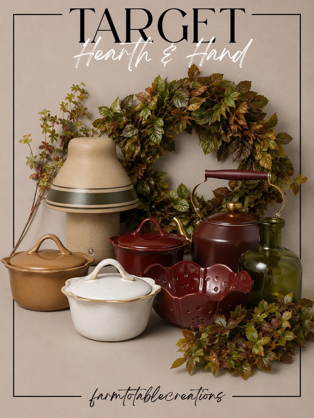 NEWW Target Hearth & Hand Fall Finds 🍂🤎

If you’re dreaming of a warm, cozy kitchen this fall, these Hearth & Hand favorites from Target are a must-see! Rich burgundy cookware, earthy green glass, timeless stoneware, and beautiful seasonal greenery create the perfect collected look that’s both functional and effortlessly stylish.

Follow @farmtotablecreations on Instagram for more cozy home finds, seasonal decor inspiration, and the latest Target must-haves.

#LTKHome #LTKFinds #Target #TargetHome #HearthAndHand #Magnolia #FallDecor #FallKitchen #KitchenDecor #CozyHome #AutumnStyle #NeutralHome #SeasonalDecor #HomeInspiration #FarmToTableCreations

#LTKHome
