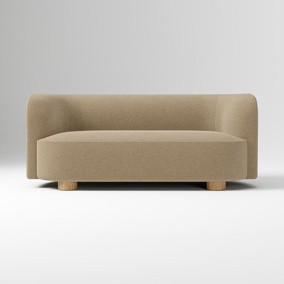 Laurent 76in Sofa, Performance Marled Basketweave Camel, Blonde | West Elm (US)