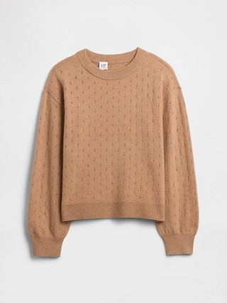 Kids CashSoft Relaxed Pointelle Sweater | Gap Factory