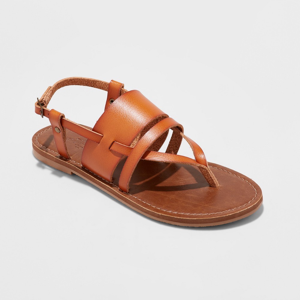 Women's Sonora Toe Thong Sandals - Universal Thread Cognac 7, Brown | Target