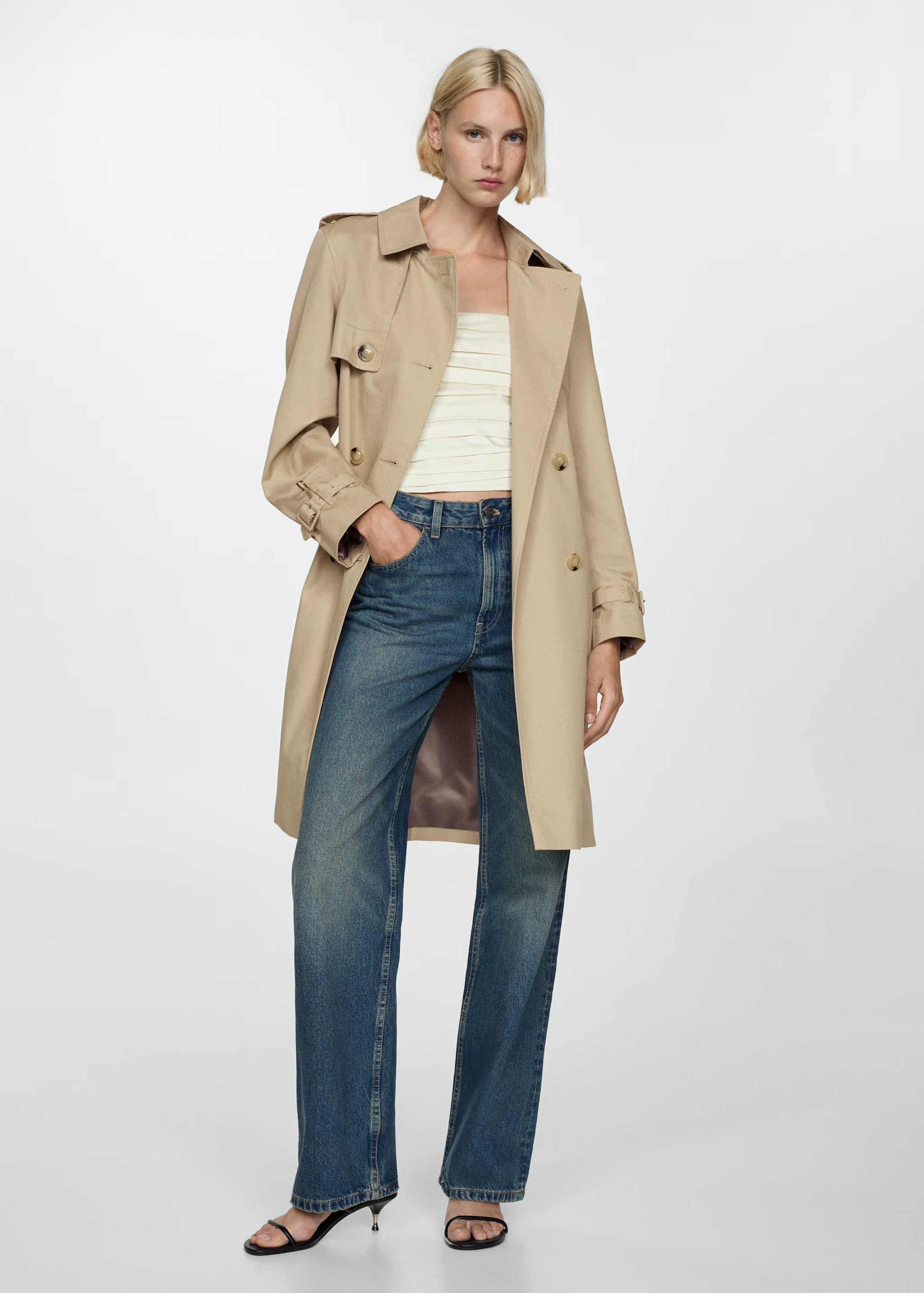 Classic trench coat with belt - Woman | MANGO USA | MANGO (US)