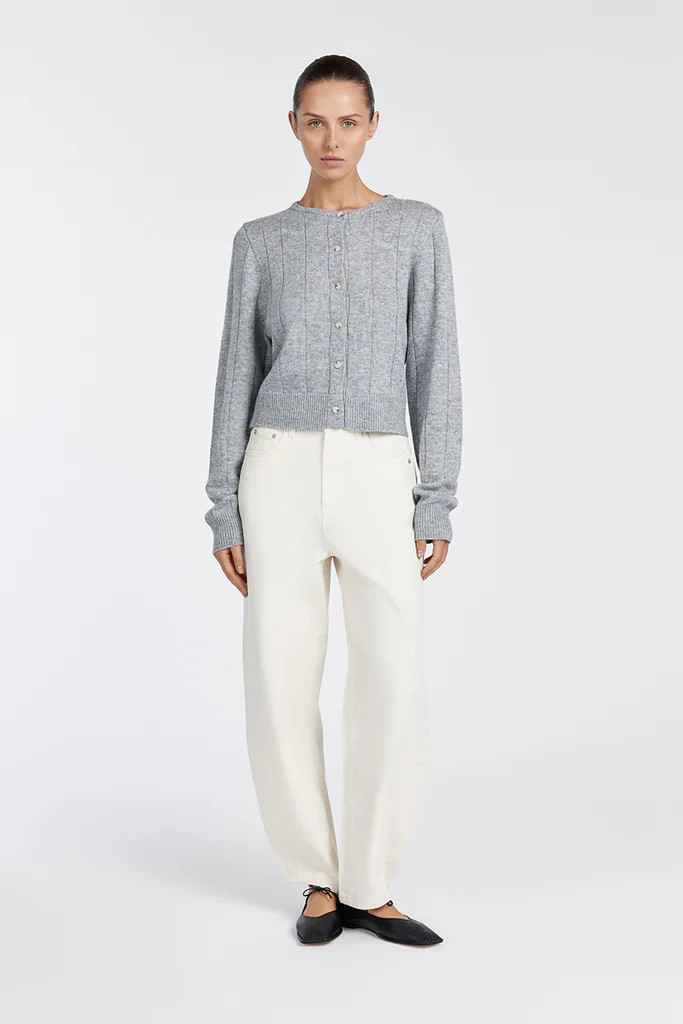 LEVI SILVER MARLE KNIT CARDIGAN | DISSH