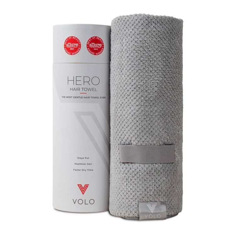 VOLO Beauty Hero Hair Towel - Luna Gray | Target