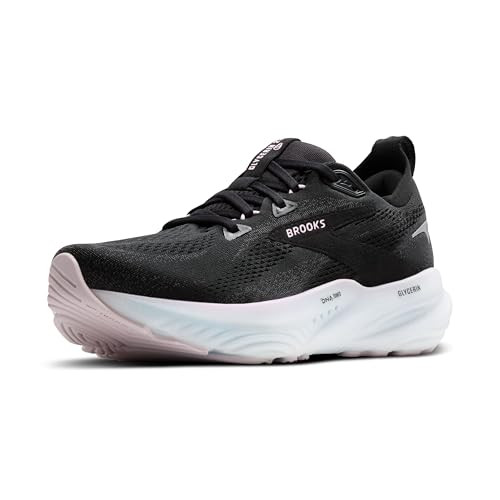Brooks Women’s Glycerin 22 Neutral Running Shoe - Black/Orchid Ice/White - 9.5 Medium | Amazon (US)