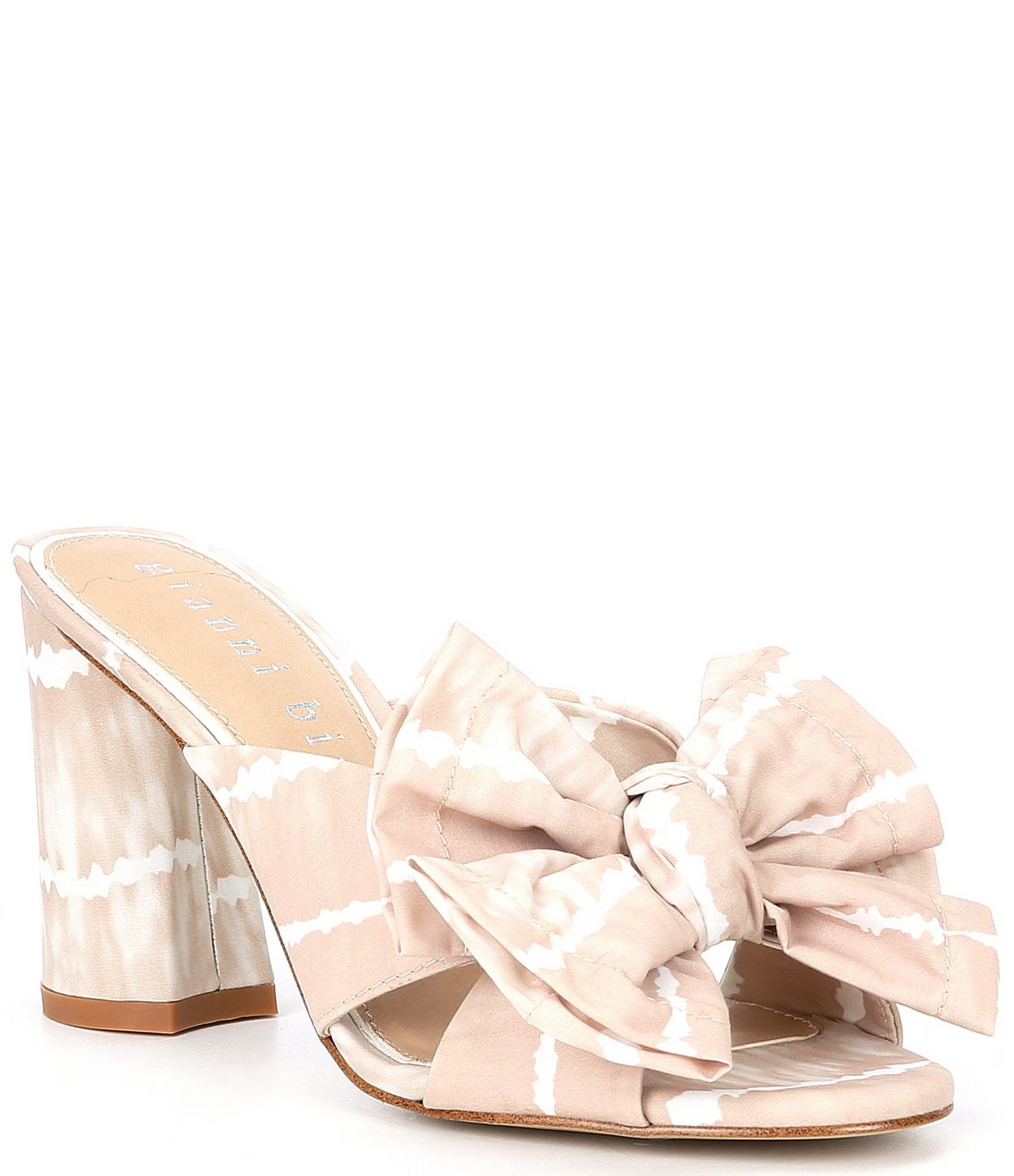 Keily Tie-Dye Bow Detail Block Heel Mules | Dillards