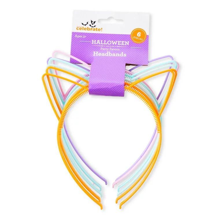 Halloween Cat Ear Headbands,6 Counts,Halloween,Novelty Toys,Party Favors,Ages 3+,Way to Celebrate... | Walmart (US)