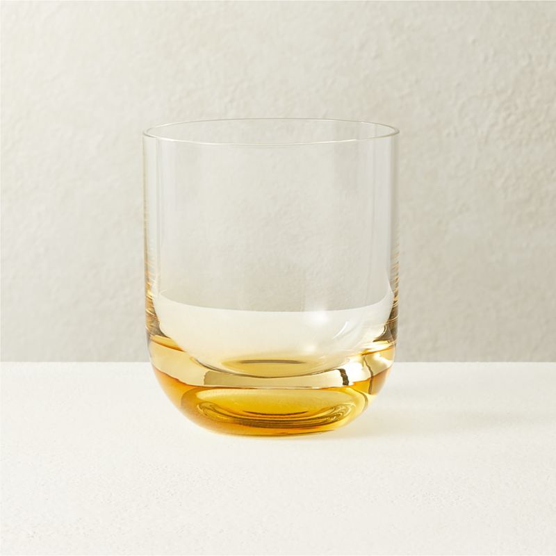 Duval Amber Double Old-Fashioned Glass | CB2 | CB2