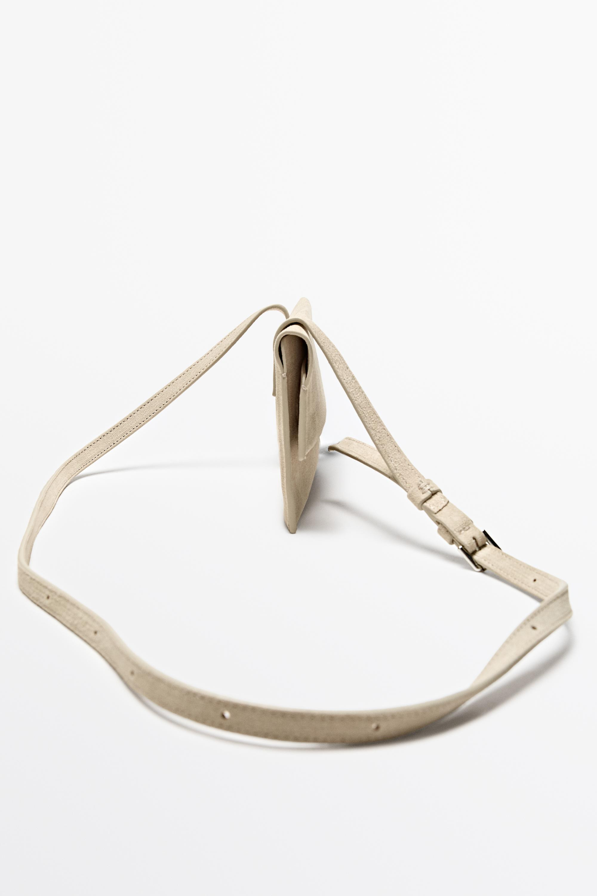 Suede leather shoulder bag | Zara US