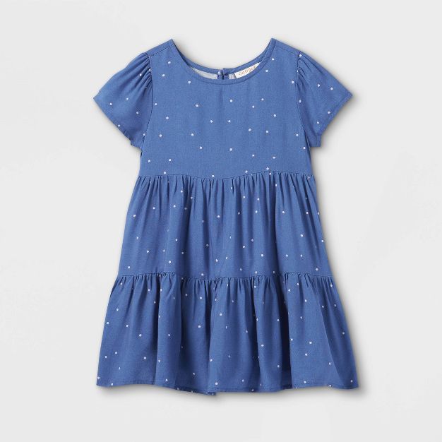 Toddler Girls' Tiered Short Sleeve Dress - Cat & Jack™ | Target