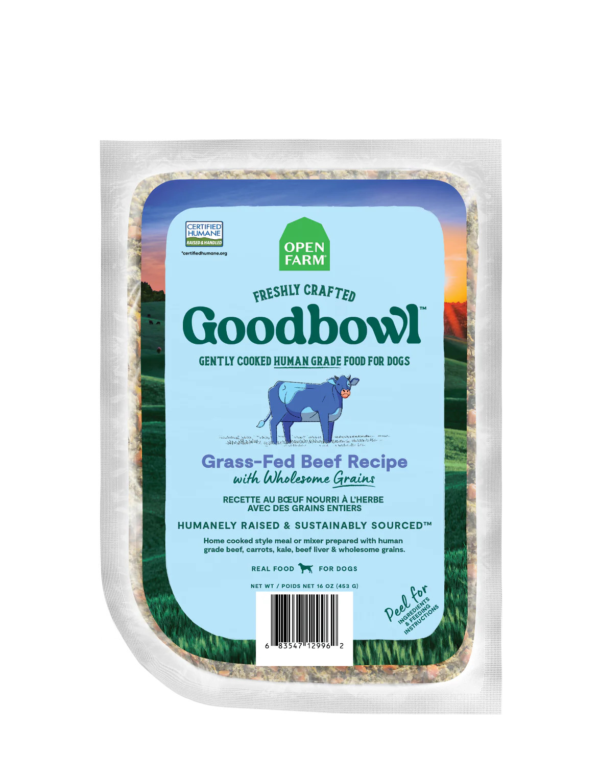 Goodbowl Grass-Fed Beef Freshly Crafted Recipe | Open Farm Pet