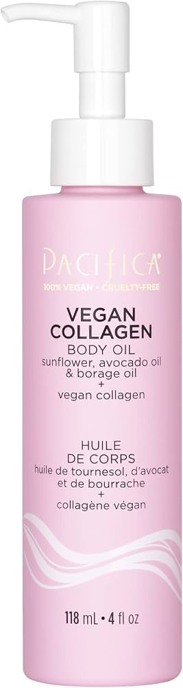 Pacifica Vegan Collagen Body Oil - Moisturizing, Hydrating Massage for Dry Skin, Soft & Radiant G... | Amazon (US)