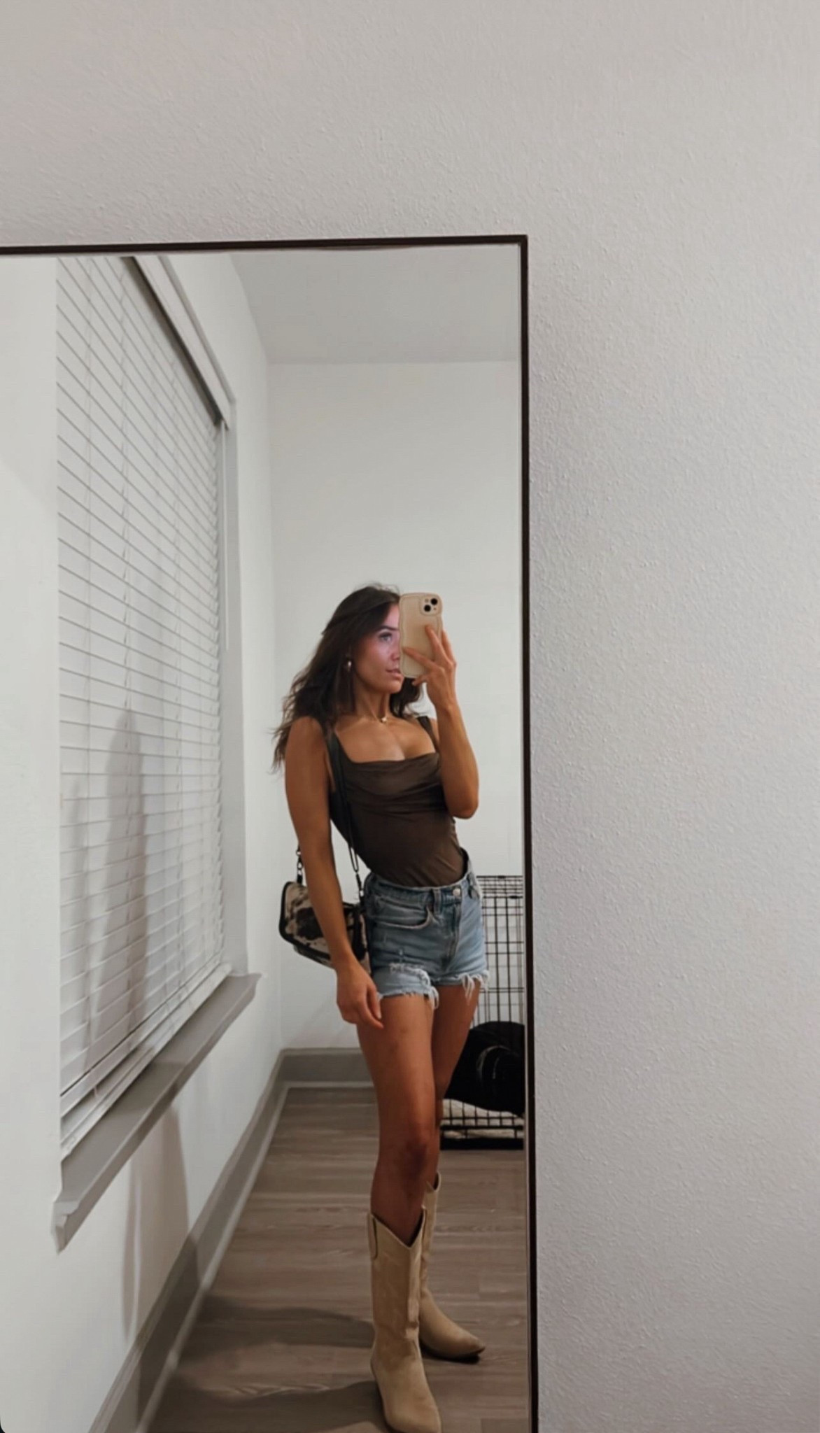 Simple, cute, and a little western ✨🤎👢
If you love minimal outfits with a little personality, this one is so easy to recreate. Everything I’m wearing is linked, boots, bag, shorts & this brown top I’m absolutely obsessed with! 
#LTKCasual #LTKSummer #LTKFinds #amazonfashion 
#amazonfavorites #amazon 

#LTKPetite #LTKootd #LTKStyleTip #LTKCyberWeek