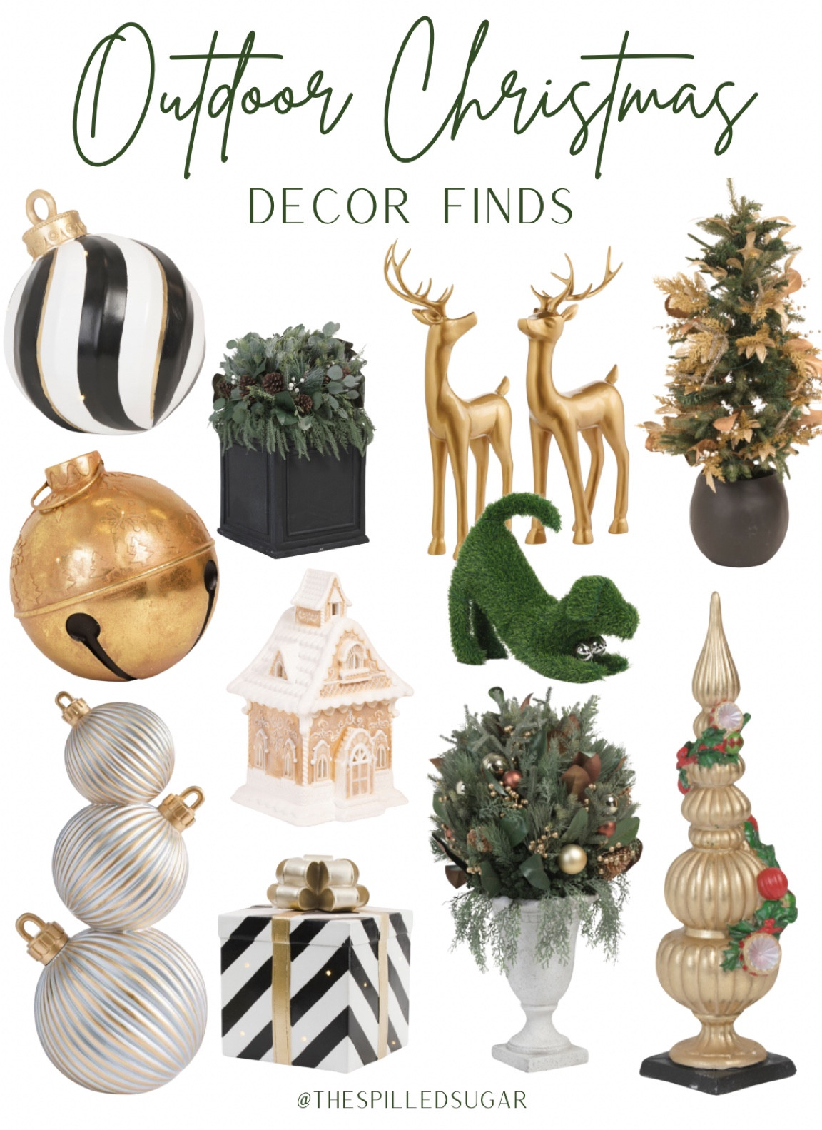 Outdoor Christmas finds, all at a discount!

Marshall’s finds, TJMaxx finds, gingerbread house, stacked ornaments, led ornaments, outdoor ornaments, outdoor finial, brass reindeer, outdoor reindeer, potted Christmas tree, Christmas planter, led present decor, Christmas porch 

#LTKHome #LTKSeasonal #LTKHoliday