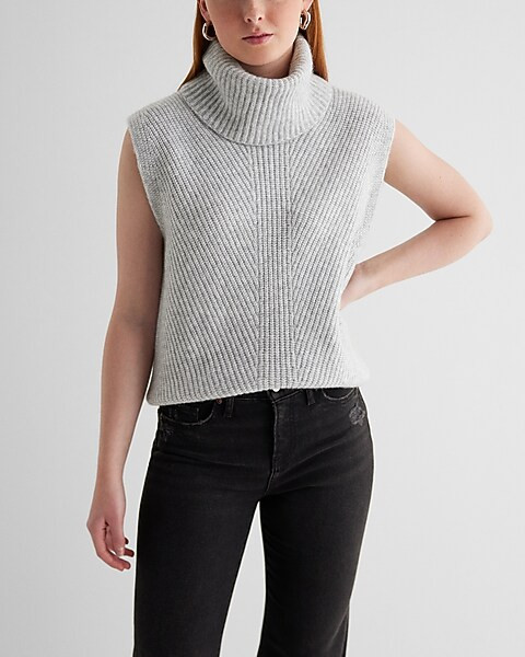 Ribbed Turtleneck Sweater Vest | Express