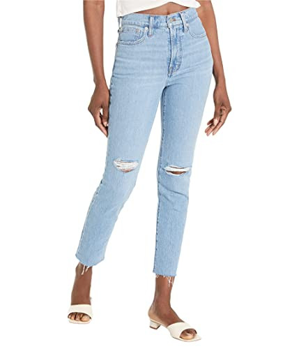 Madewell Perfect Vintage Jeans with Rips and Raw Hem in Bradwell Wash Bradwell Wash 23 | Amazon (US)