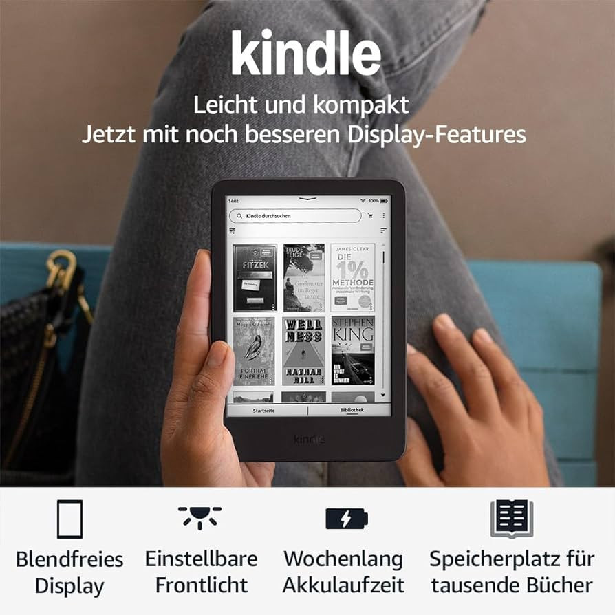 Amazon Kindle (neueste generation) – Der leichteste und kompakteste Kindle, mit blendfreiem Bil... | Amazon (DE)