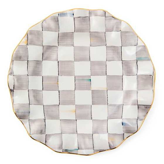 Sterling Check Fluted Dinner Plate | MacKenzie-Childs
