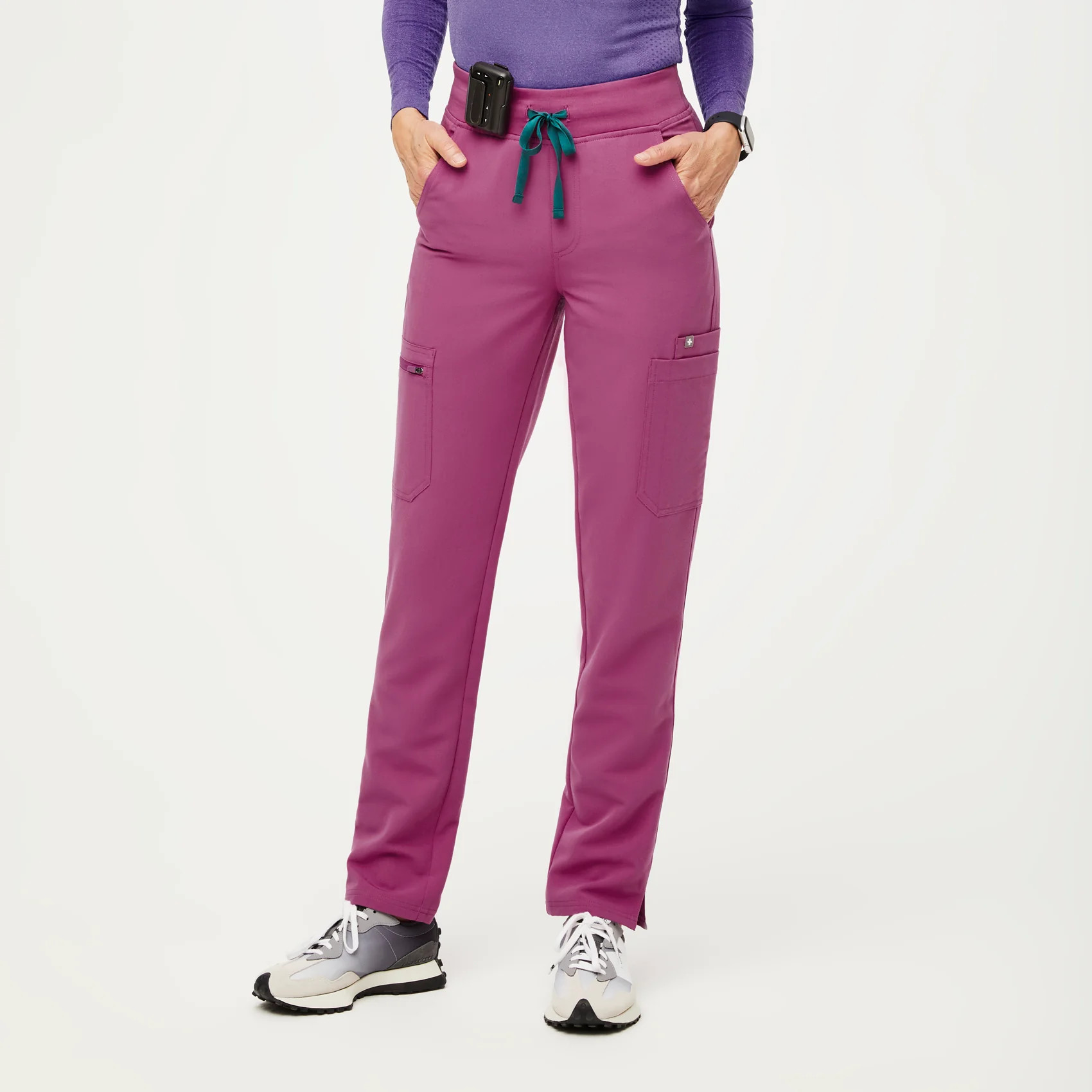 Women’s High Waisted Yola™ Skinny Scrub Pants - Bright Fuchsia · FIGS | FIGS