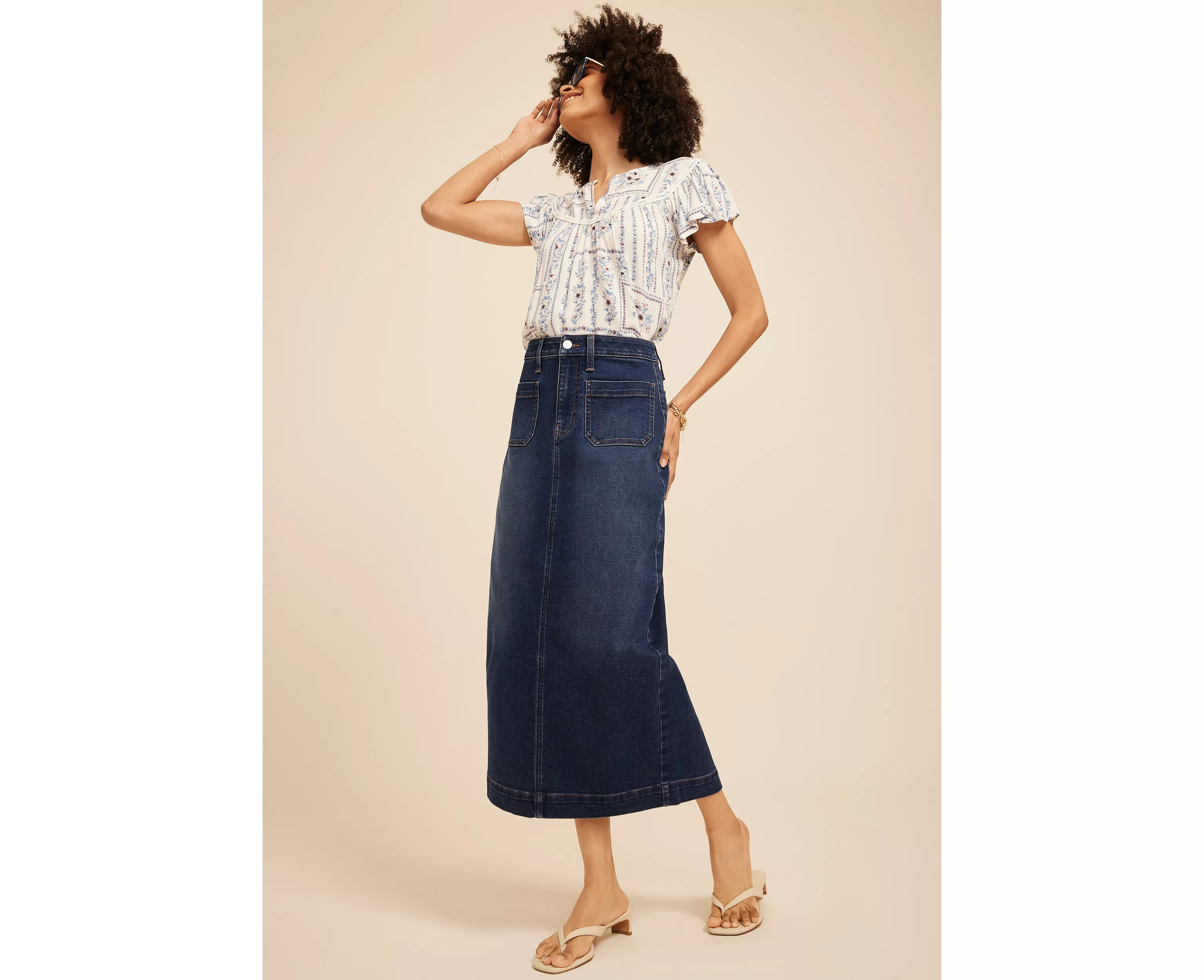 m jeans by maurices\u2122 High Rise Patch Pocket Denim Skirt | maurices | Maurices
