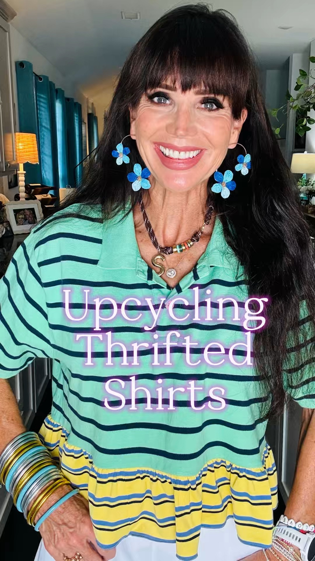 Two thrifted polo type men’s shirts, upcycled!  Here is piece #1, and I’m so proud of her!  Learning how to do different fabrics is so interesting and ruffling and rolled hems make me so proud! 😂 It turned out so cute, I can’t wait to to the second one!! Stay tuned!!

#LTKootd #LTKOver40 #LTKActive