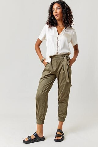Shaun Faux Suede Side Tie Pants  - francesca's | Francesca's