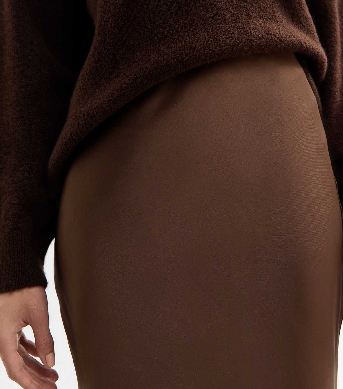 Dark Brown Satin Midi Skirt
						
						Add to Saved Items
						Remove from Saved Items | New Look (UK)