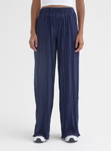 Navy Pleated Plisse Trouser - Palais | 4th & Reckless