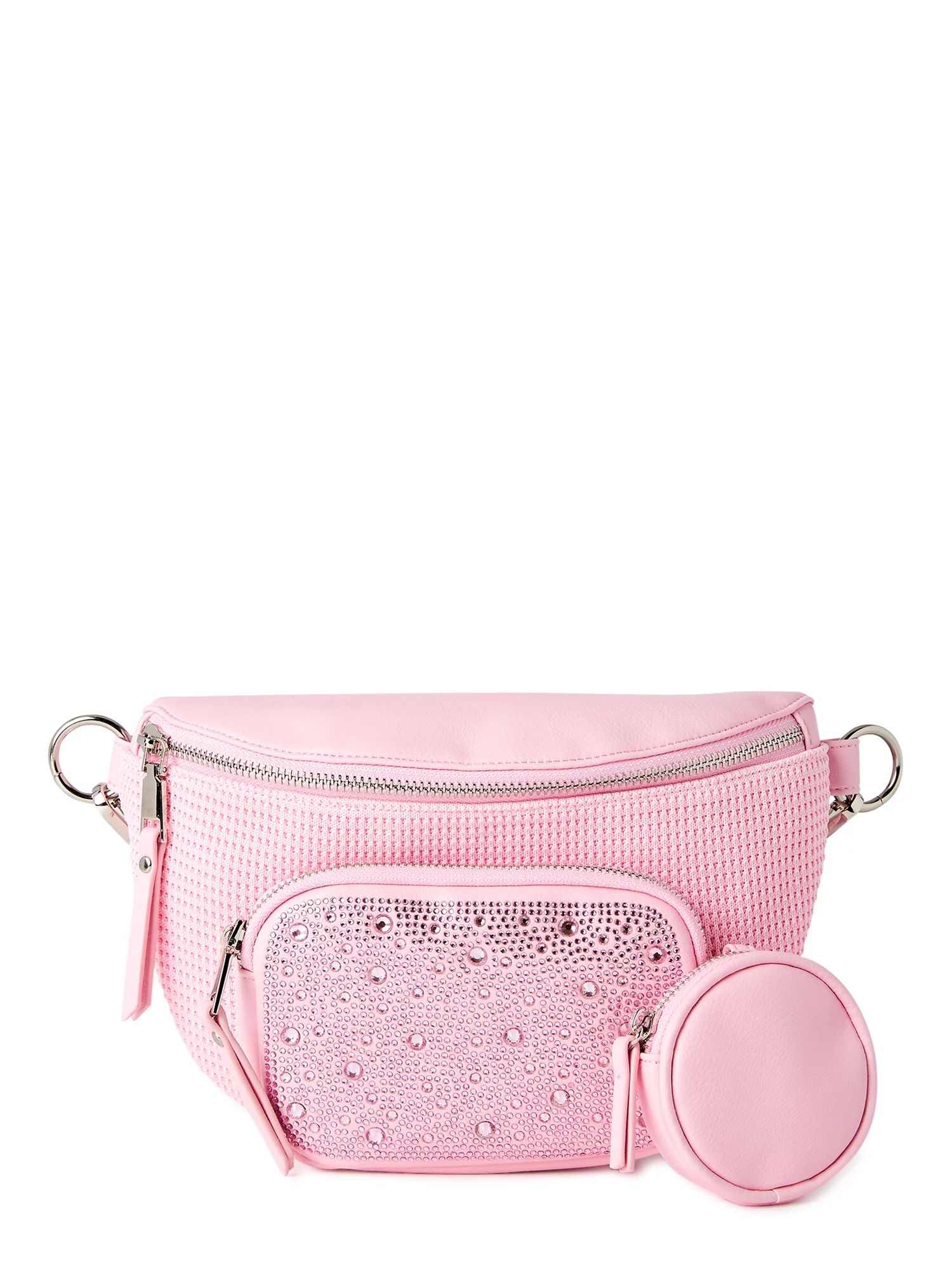 Madden NYC Women's Multi Belt Bag Fanny Pack Light Pink | Walmart (US)