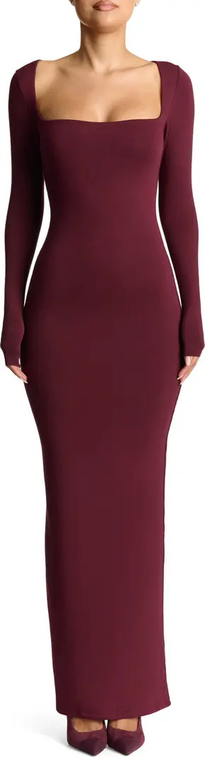 Naked Wardrobe Long Sleeve Square Neck Dress | Nordstrom | Nordstrom