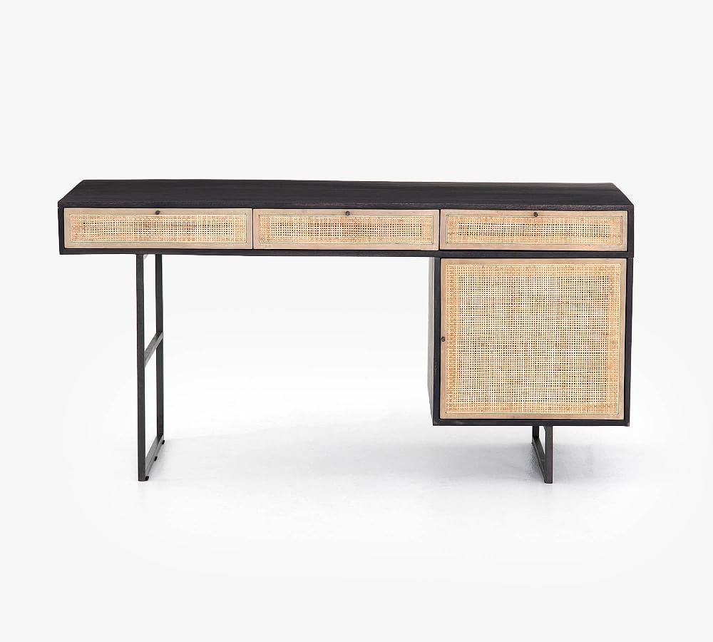 Dolores Cane Desk with Drawers | Pottery Barn (US)