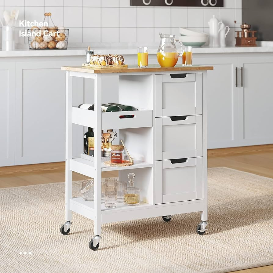 YITAHOME Kitchen Island Cart with Storage, Kitchen Cart for Home, Rolling Serving Utility Trolley... | Amazon (US)