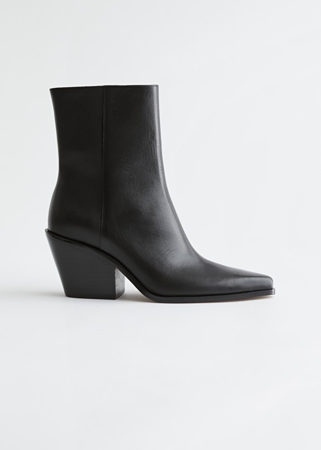 Pointed Leather Heeled Boots | & Other Stories (EU + UK)