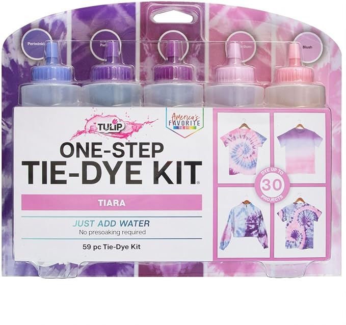 Tulip One-Step Tie-Dye Tiara Kit, Pink & Purple Fabric Dye, 5 Colors | Amazon (US)