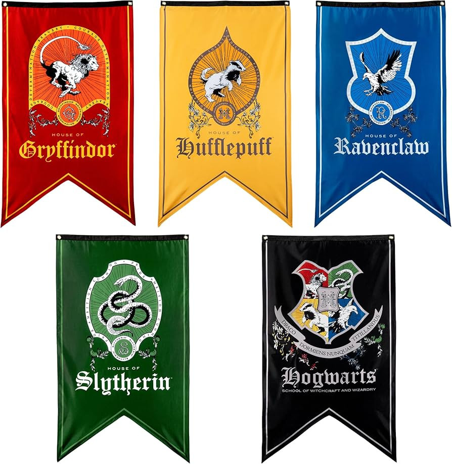 Conquest Journals Harry Potter 30"x50" Wizarding House Banner Bundle, Set of 5 Banners, 300D Oxfo... | Amazon (US)