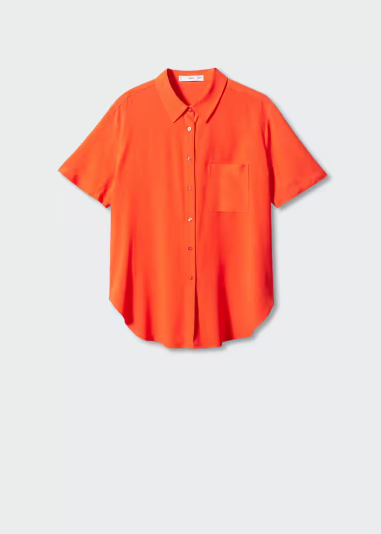 Pocket oversize shirt | MANGO (UK)