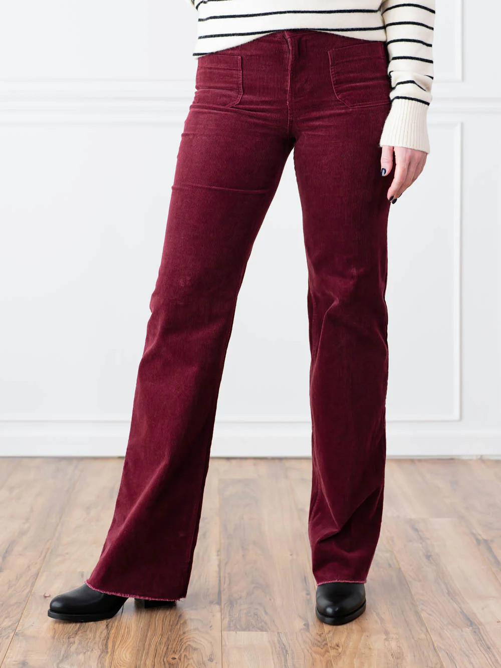 Kendall Corduroy Tall Pant - Sangria | Amalli Talli