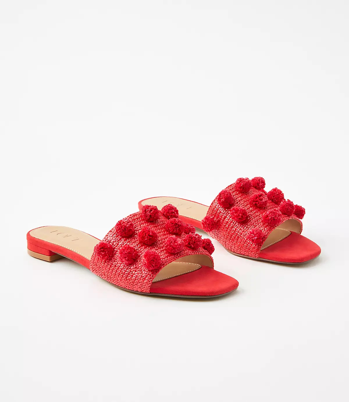 Pom Pom Slide Sandals | LOFT