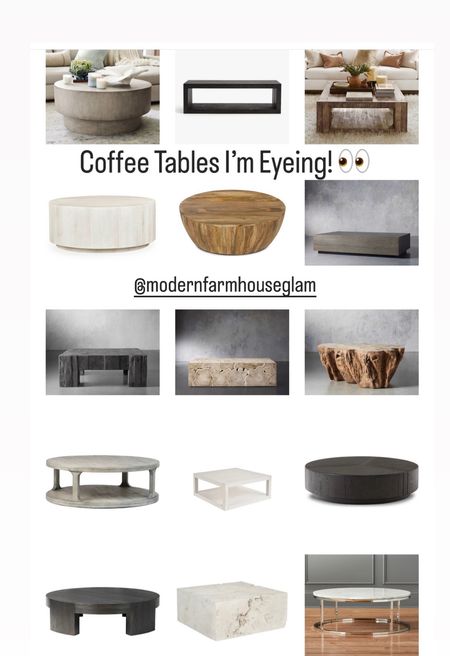 Coffee Tables I’m Eyeing at Modern Farmhouse Glam!

Pottery  barn, Wayfair, Amazon, home, livingroom furniture, wood , Arhaus, Restoration Hardware, neutral black and white decor 

#LTKsalealert #LTKhome