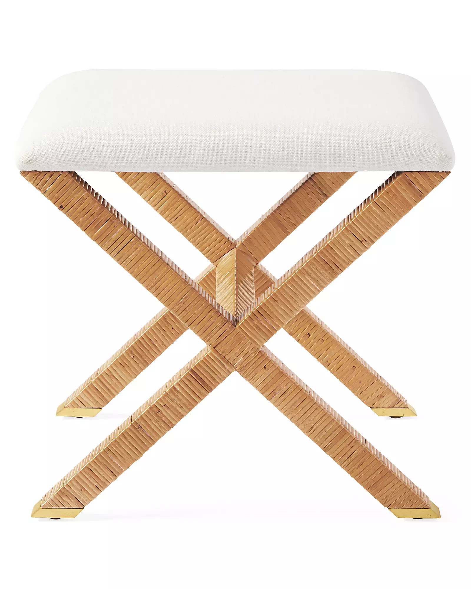 Rattan X-Base Stool | Serena and Lily