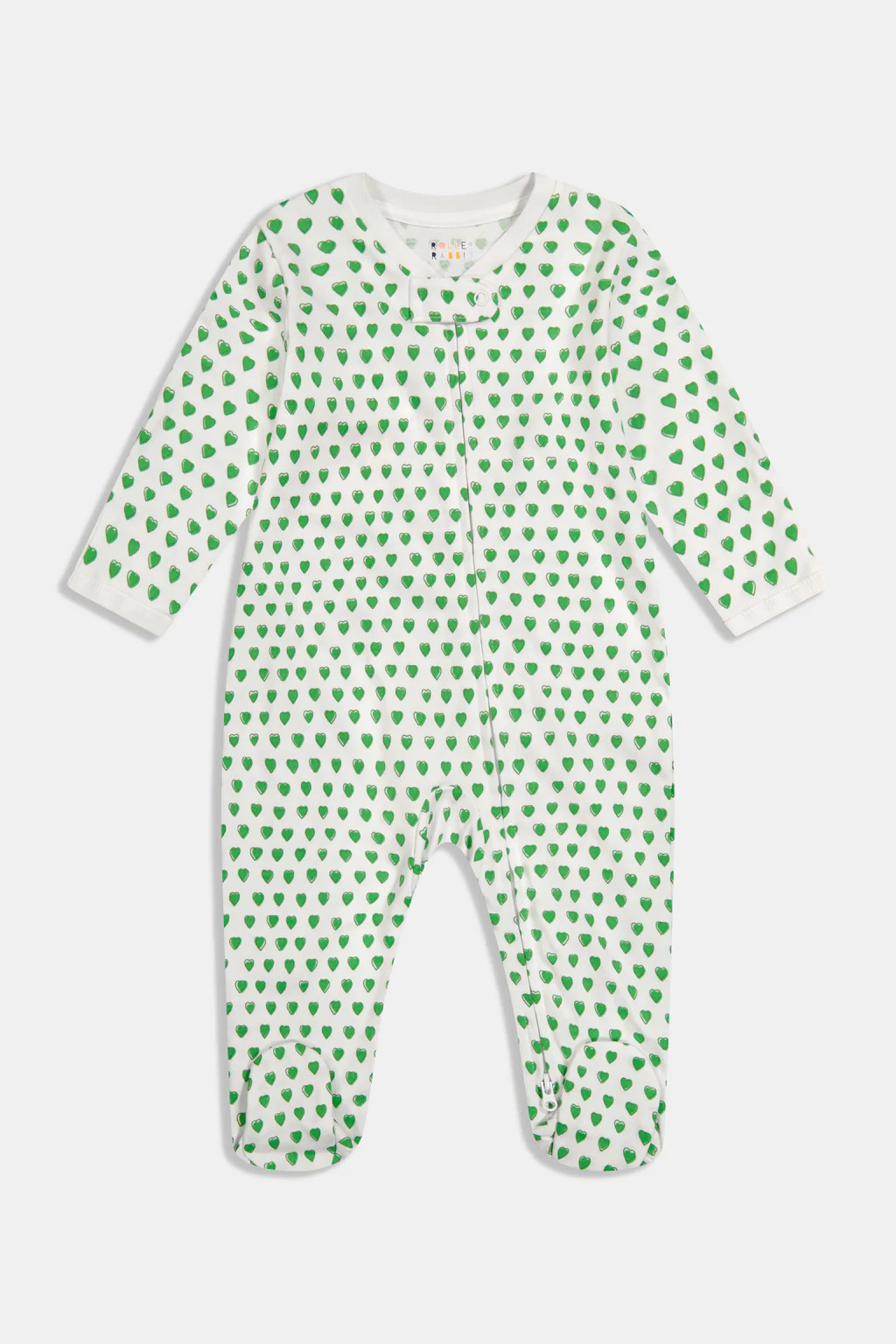 Infant Hearts Zipper Footie | Roller Rabbit