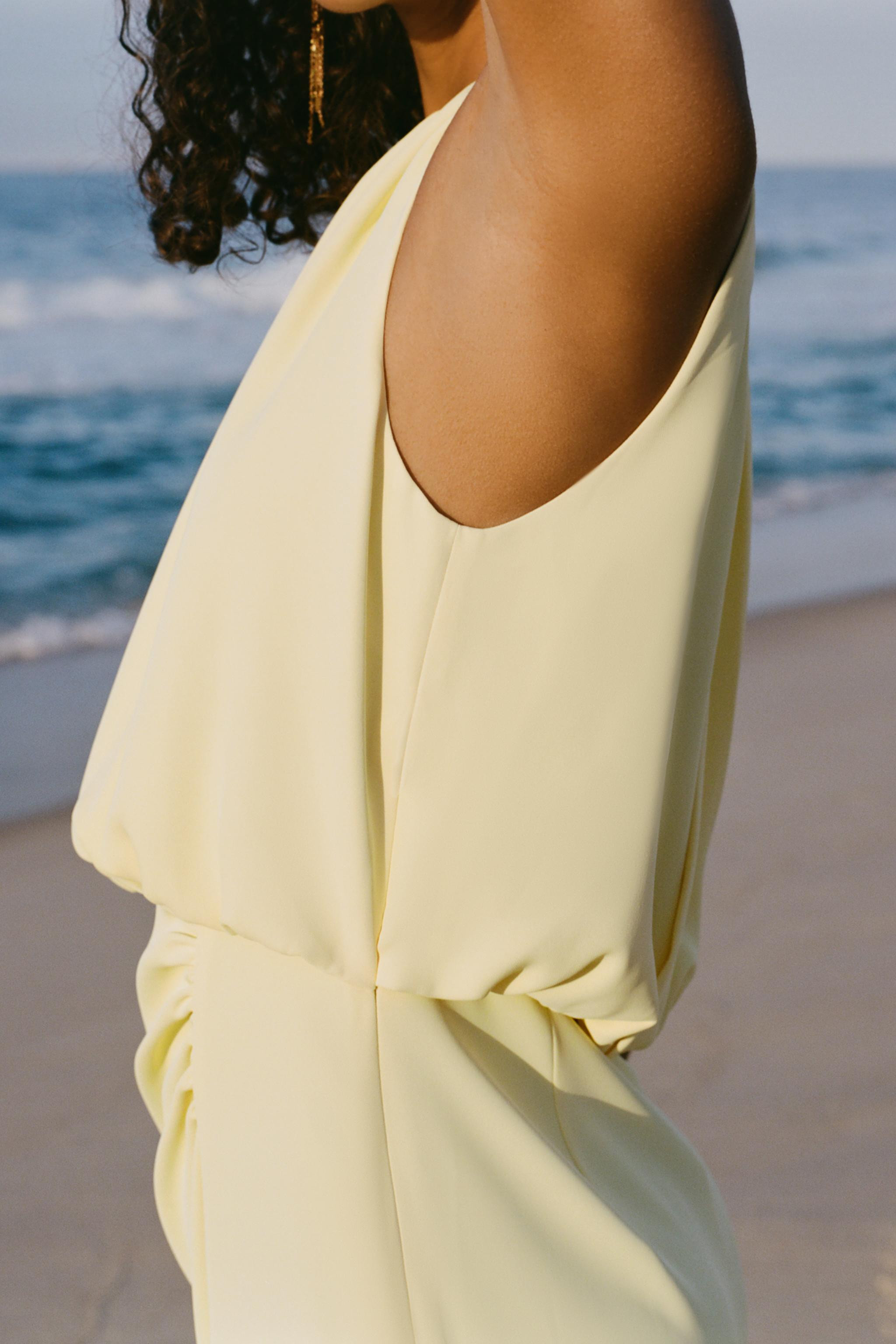 RUCHED MIDI DRESS | Zara Canada