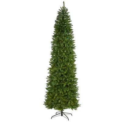 Nearly Natural 9-ft Slim Green Mountain Pine Artificial Christmas Tree with 1860 Bendable Branches | Target
