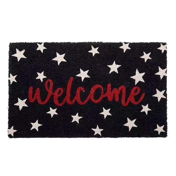 Clearance! Patriotic Star Welcome Doormat Front Door Mat 4th Of July Entry Rug Non Slip Coir Styl... | Walmart (US)