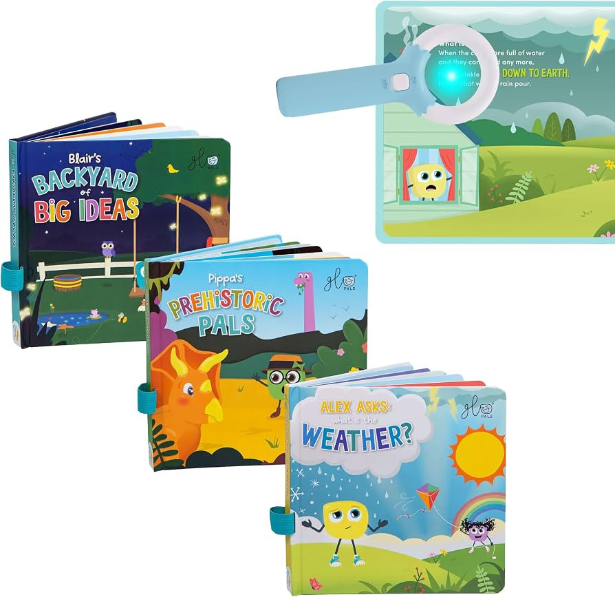Glo Pals Light-Up Kids Books 3-Pack Library, Early Reader Stories that Glow | Amazon (US)