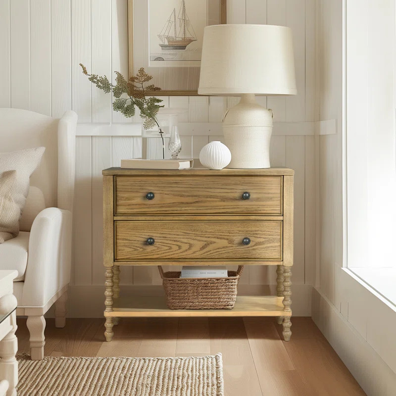 Beckett Solid Wood 2-Drawer Accent Chest | Wayfair North America