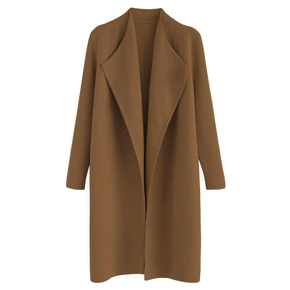 CHICWISH Women's Classy Open Front Knit Coat Cardigan Coatigan Light Jacket | Amazon (US)