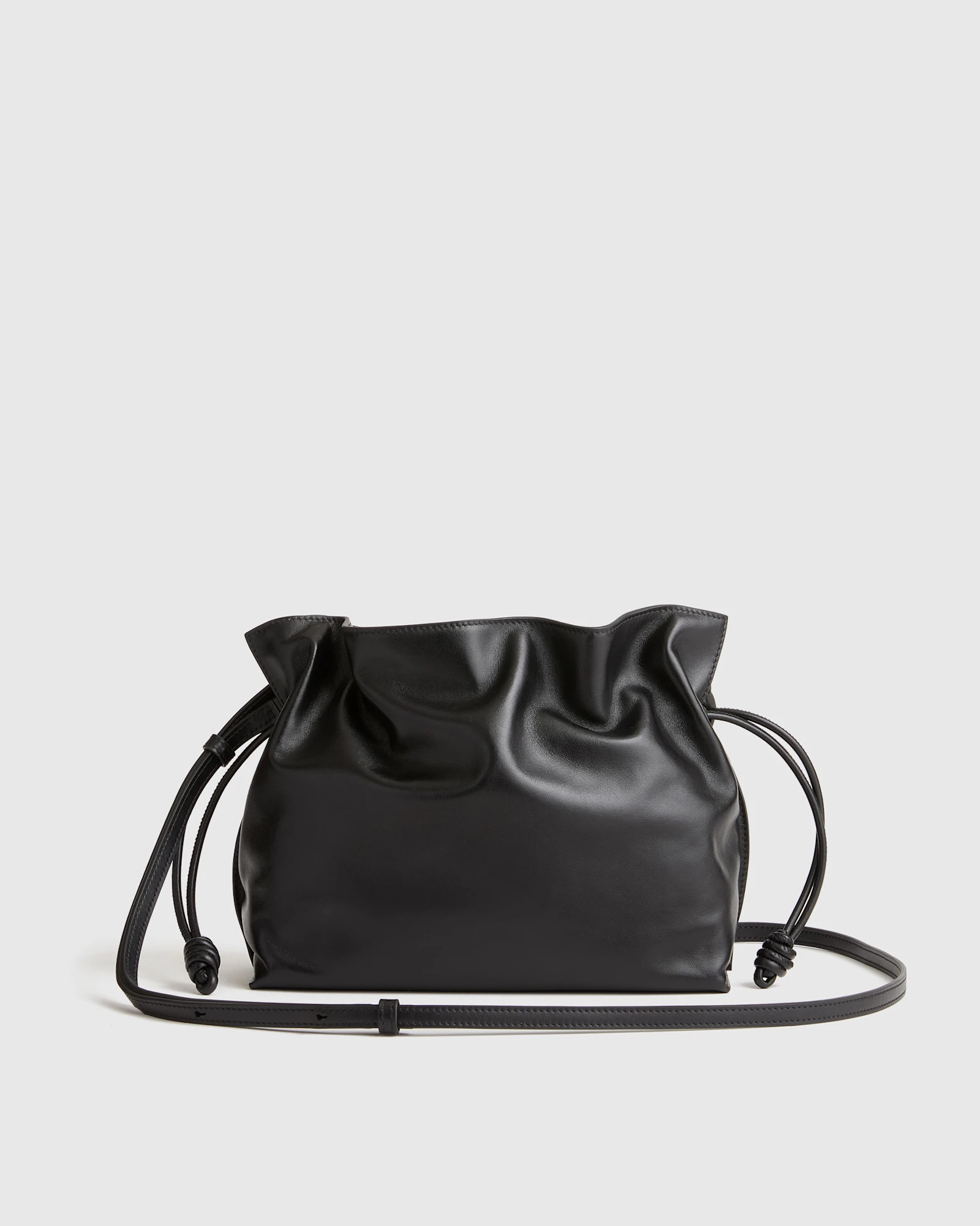 Italian Leather Drawstring Pouch Crossbody | Quince